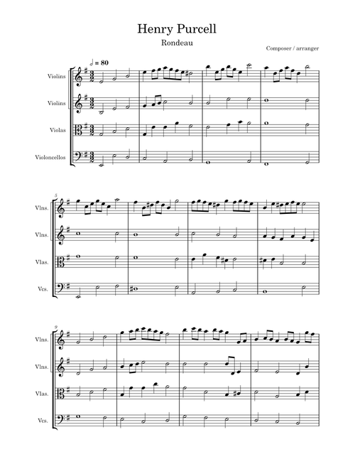 Rondeau from Abdelazer – Henry Purcell