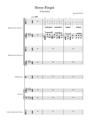 Never Forget -- Bocchi the Rock Sheet Music for Piano (Solo