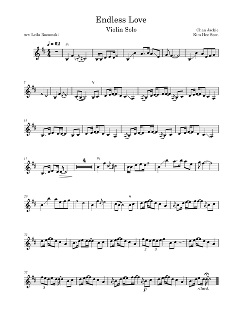 'Endless Love' Violin Solo - Jackie Chan & Kim Hee Seon