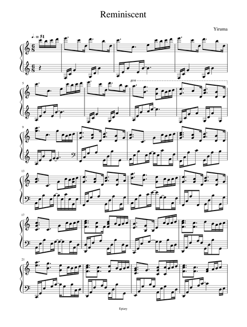"Reminiscent" The Best Reminiscent 10th Anniversary - Yiruma by Epiary