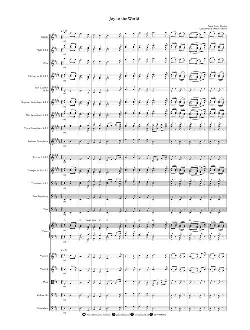 Joy to the world - Christmas Carol Orchestral Arrangement (Arr. Daniel H Rosa) - Isaac Watts (Full Orchestra)