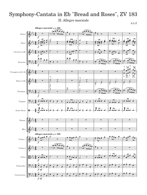Symphony-Cantata in Eb "Bread and Roses", ZV 183, II: Allegro marziale – zavierlong