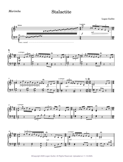 Stalactite (Marimba Solo)