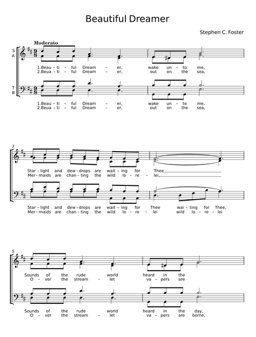 Beautiful Dreamer - Stephen C. Foster