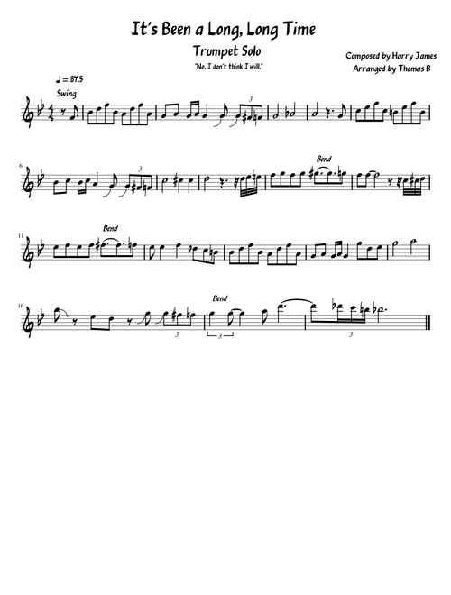 It's Been A Long, Long Time - Trumpet Solo by Harry James