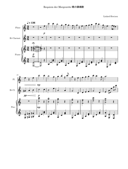 Requiem der Morgenröte simple-arrangement for woodwind+piano