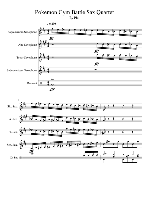 Pokemon Gym Battle Sax Quartet