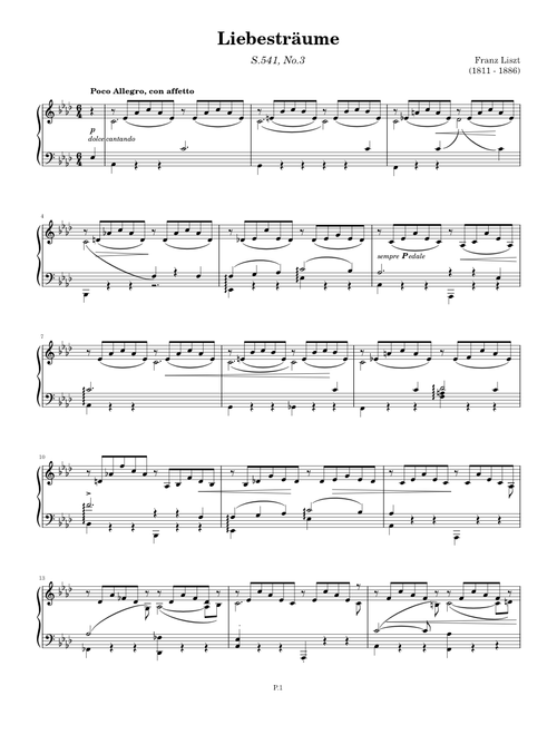 Liebesträum No.3, Franz Liszt