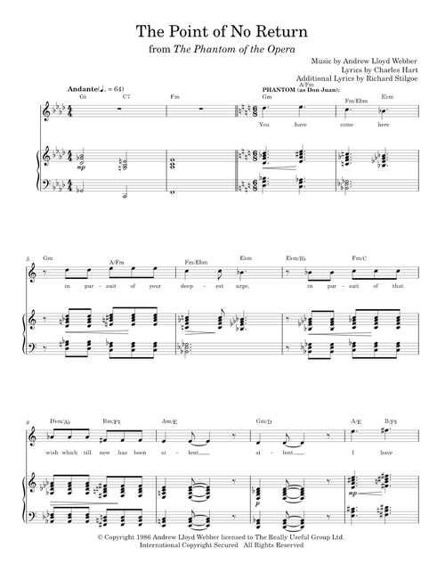 The Point Of No Return (from The Phantom Of The Opera) - Andrew Lloyd Webber, The Phantom Of The Ope