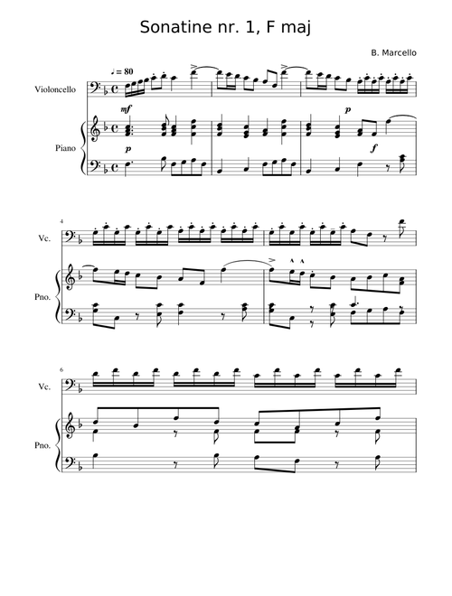 Marcello: cello sonata nr. 1, fmajor - 2nd mov