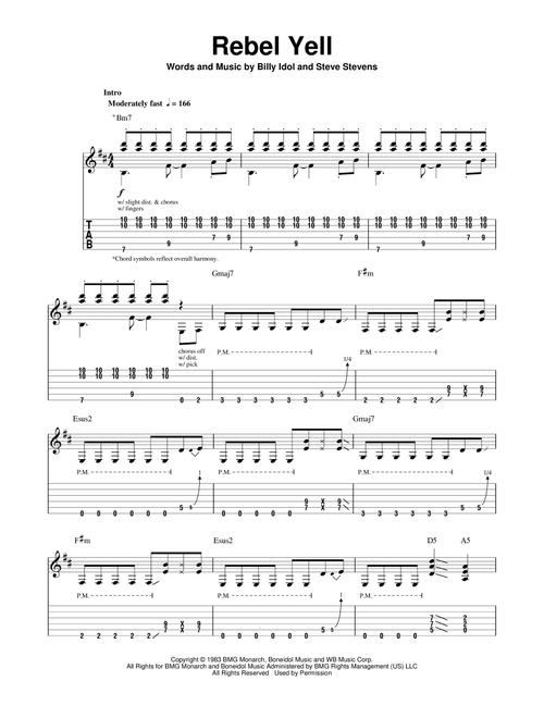 Rebel Yell - Billy Idol (Guitar Tab Play-Along)