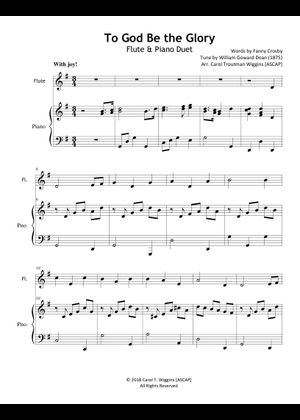 To God be the Glory – William H. Doane & Fanny Crosby Sheet Music for ...