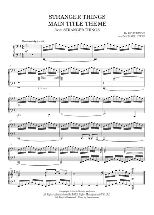 Stranger Things theme Sheet Music for Piano (Solo) easy | MuseScore.com