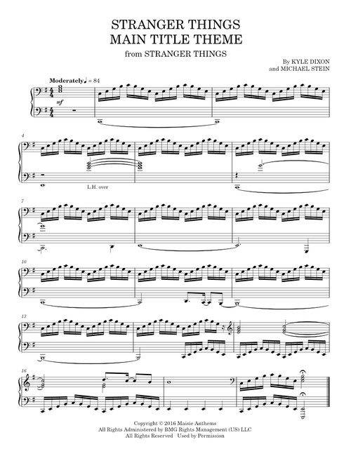 Stranger Things Theme (Piano Solo)