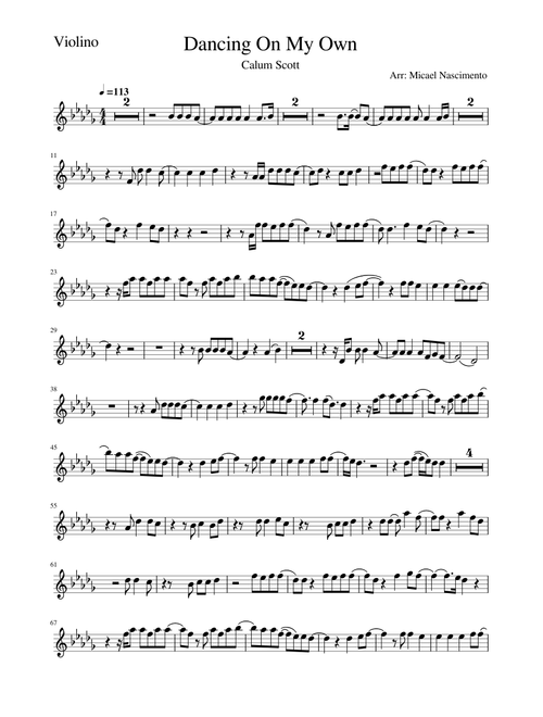 Dancing On My Own (Calum Scott) - Violin