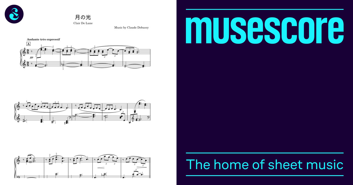 月 の 光 - ドビュッシー Sheet Music for Piano (Solo) | MuseScore.com