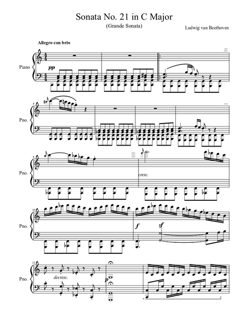 Beethoven's Sonata No. 21 in C Major "Waldstein"