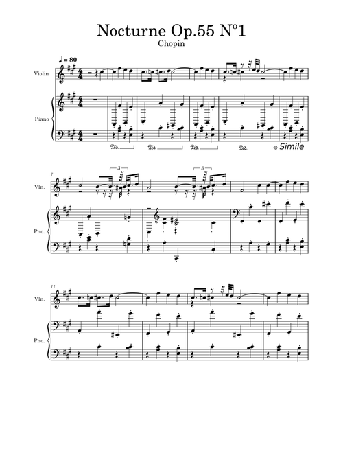 Nocturne Op.55 Nº1 - Frédéric Chopin