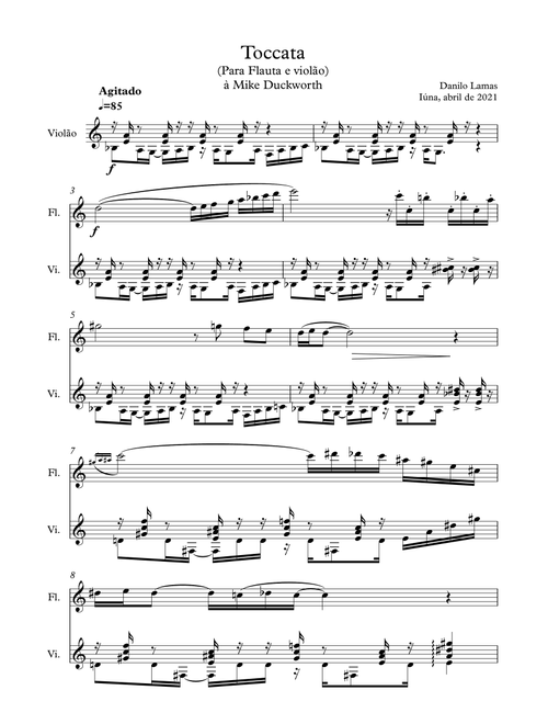 Toccata(flute/Guitar) - Danilo Lamas (Instrumental Duet)