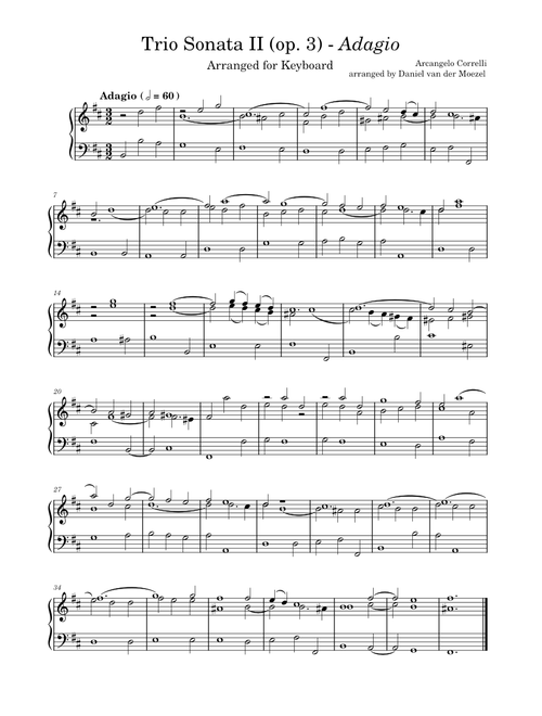 Trio Sonata in D major, Op.3 No.2 – Arcangelo Corelli