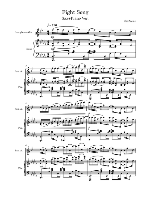 Fight Song Sax/Piano - Chainsaw Man ED12