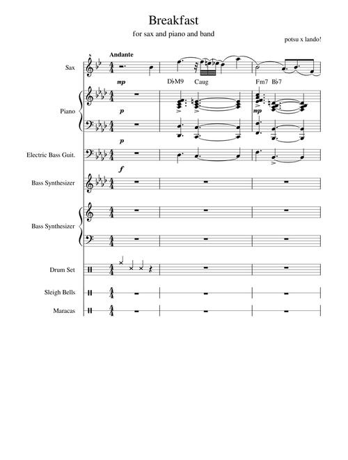 Breakfast - potsu x lando! for sax, piano and band