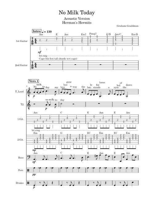 No Milk Today – Herman's Hermits (Acoustic Version)
