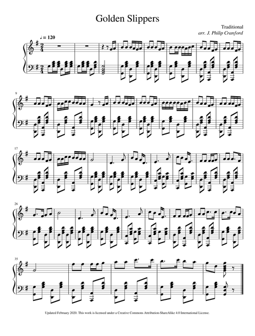 Golden Slippers - Impossible Arrangement for Piano