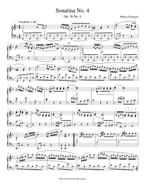 Clementi: Sonatina No. 4, Op 36