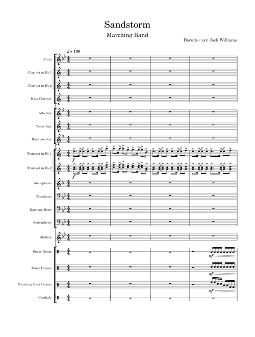 SANDSTORM - DARUDE - MARCHING BAND