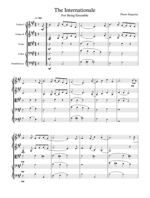 The Internationale for String Ensemble
