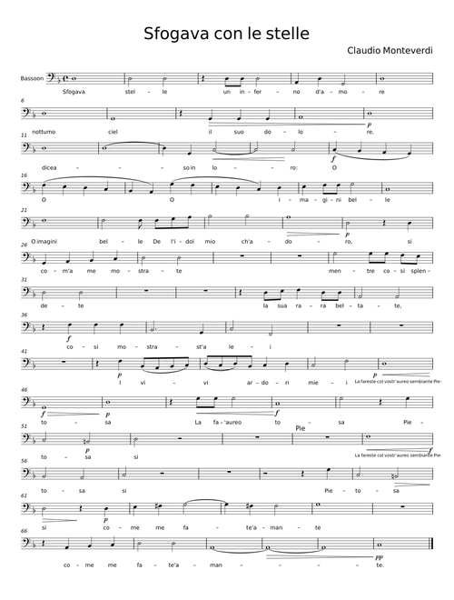 Sfogava con le stelle - Claudio Monteverdi