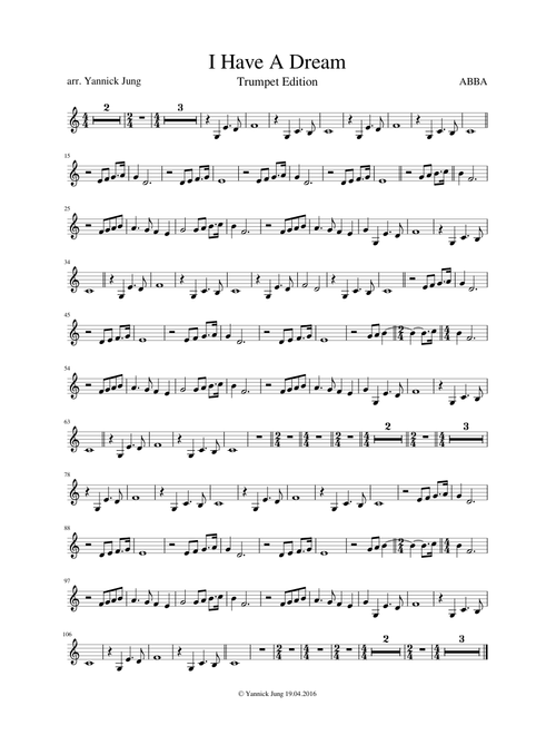 I Have A Dream - ABBA - Trumpet Edition