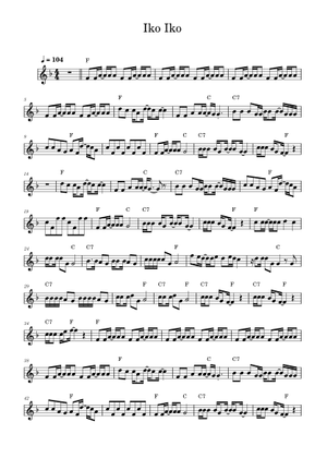 琴石居印譜 Iko Iko (My Bestie) - Justin Wellington & Small Jam Sheet Music