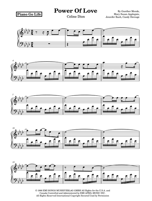 The Power Of Love (Arr. Piano Go Life) - Laura Brannigan (Piano Solo)