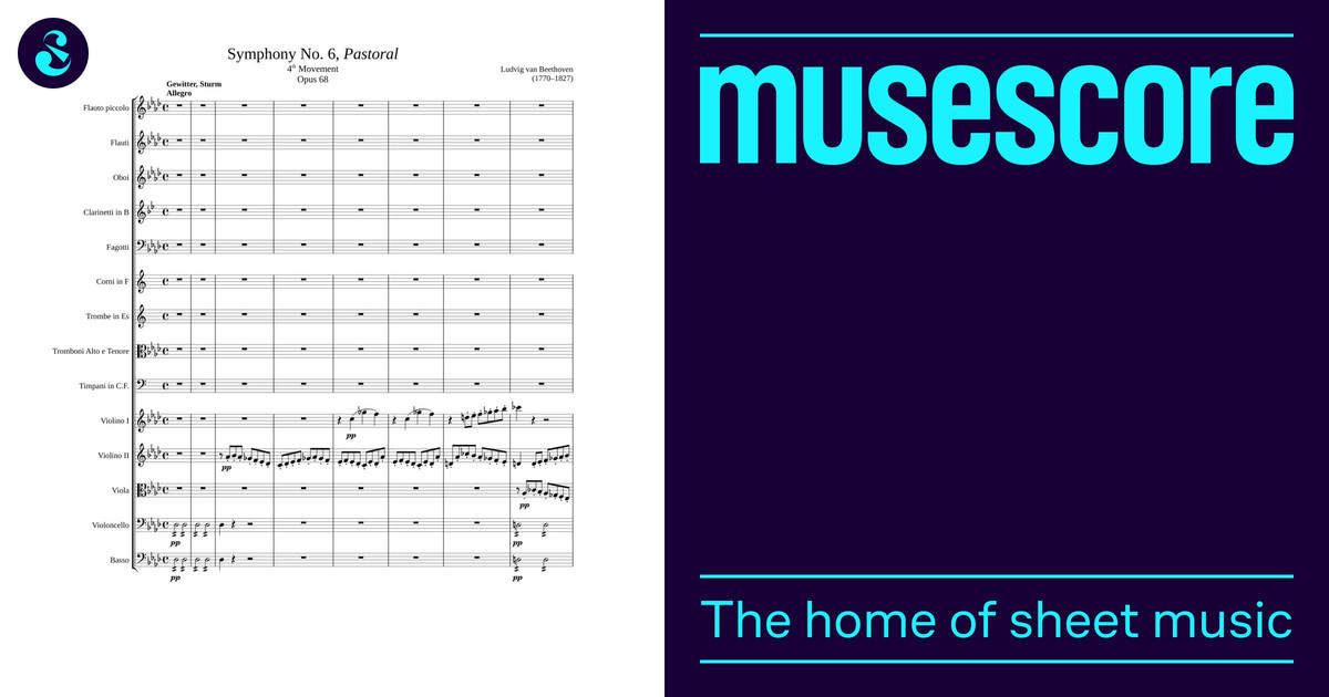 Symphony No. 6, “Pastoral” 4th Movement Sheet Music for Trombone