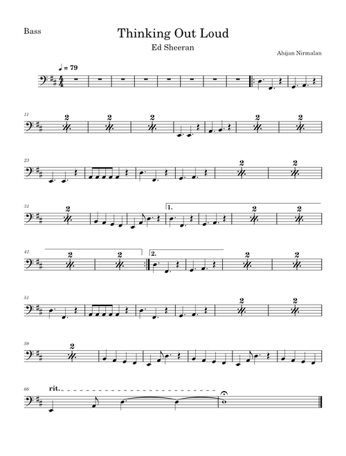 Thinking out loud – Ed Sheeran
