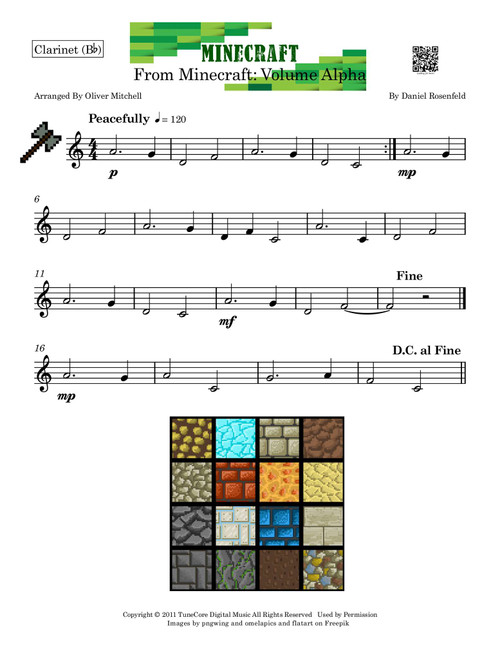 Minecraft (Arr. Oliver Mitchell) - C418 (Clarinet Solo)