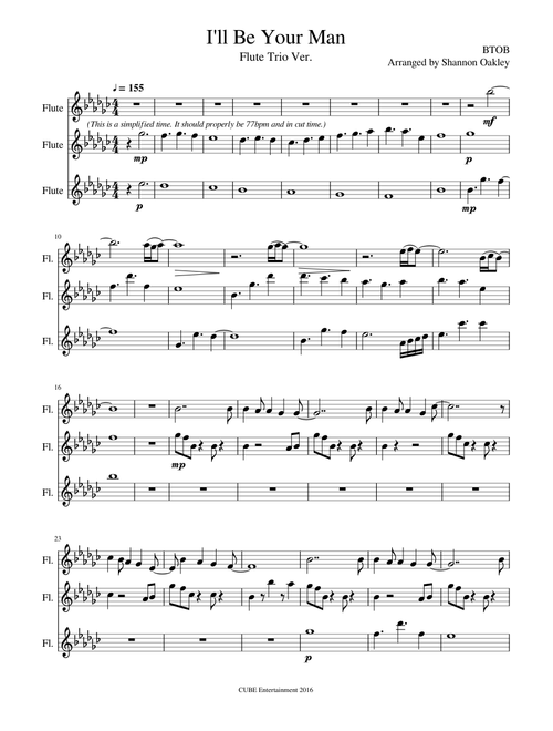 [BTOB] I'll Be Your Man (Flute Trio Ver.)