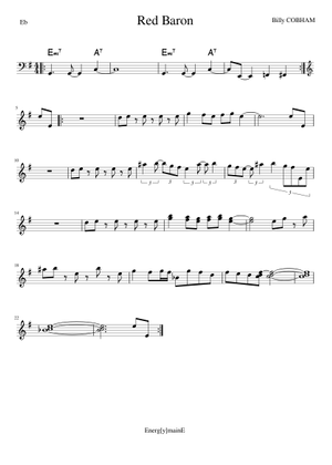Red Baron Eb instruments Sheet Music with Chords for Piano (Solo