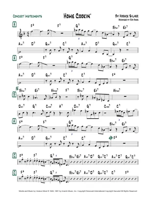 Play Official version of Home Cookin' Sheet Music by Horace Silver Play Official version of Home Cookin' Sheet Music by Horace Silver