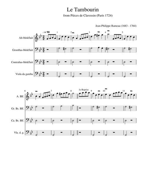 Rameau Le Tambourin
