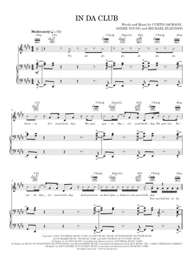 Free in da club by 50 Cent sheet music | Download PDF or print on  