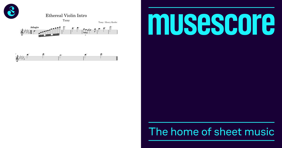 Ethereal Txmy Sheet Music for Violin (Solo)