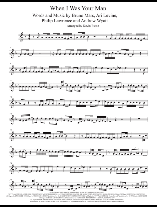 When I Was Your Man (Arr. Kevin Busse) - Bruno Mars (Violin Solo)