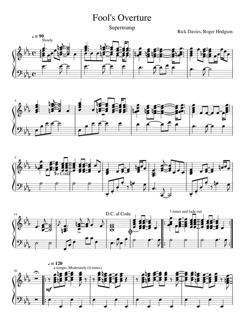 Fool s Overture - Supertramp