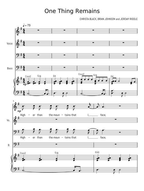 One Thing Remains (Your Love Never Fails) - unrolled