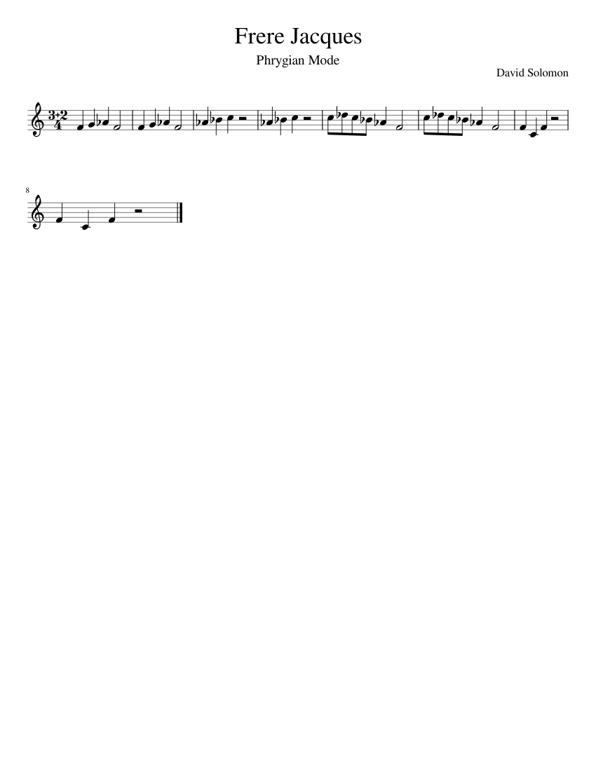 Frere jacques – Misc Traditional Sheet music for Piano (Solo) Easy ...