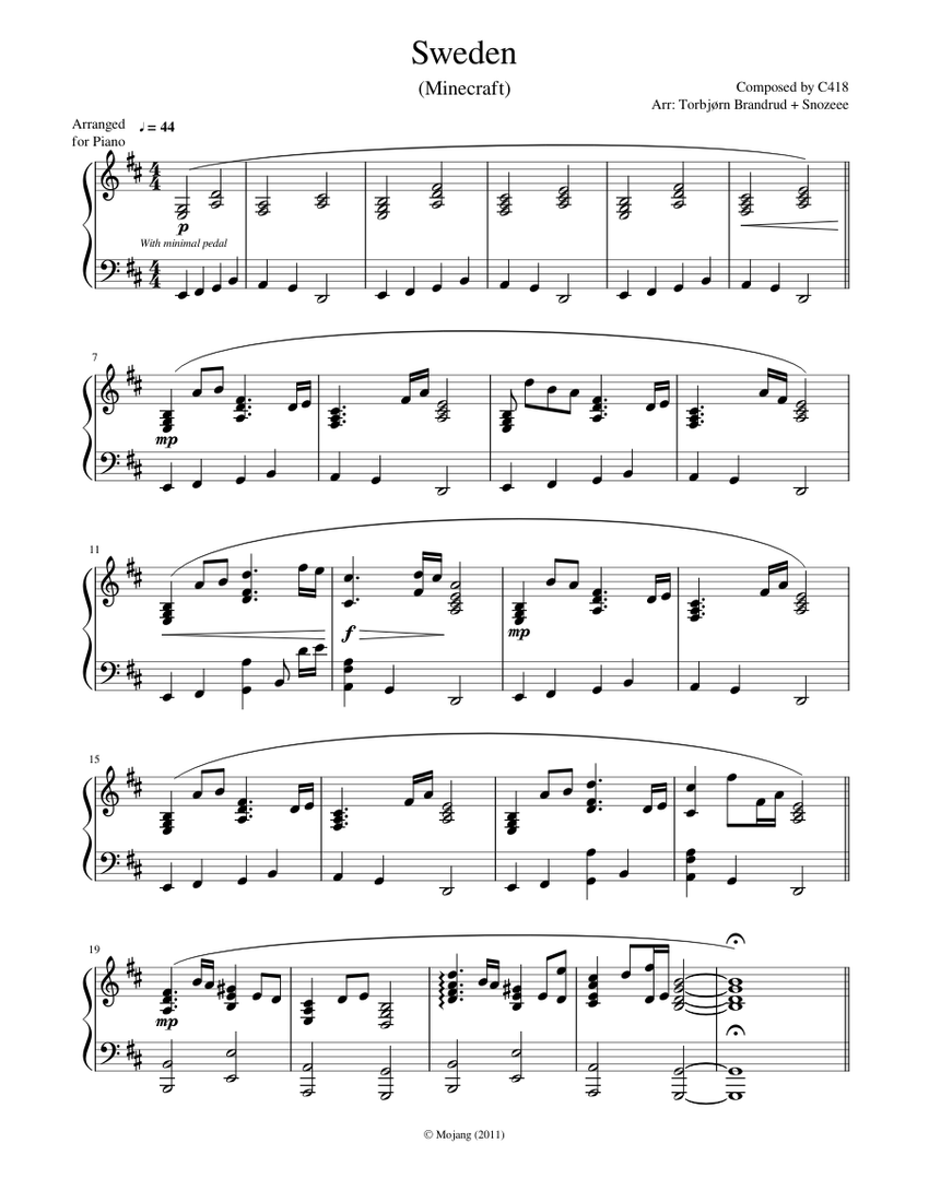 Sweden piano top
