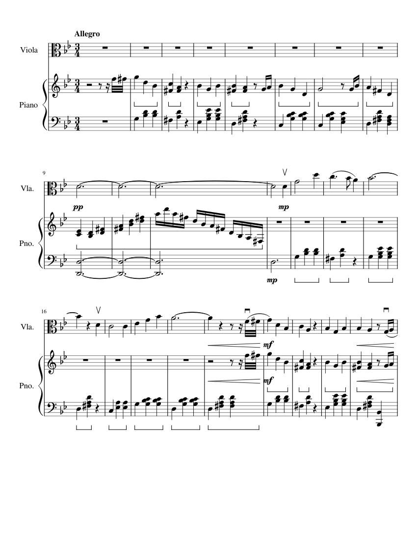 Waltz for Viola and Piano Sheet music for Piano, Viola (Solo ...
